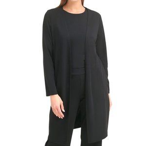 Calvin Klein Black Stretch Top Coat PXL Work Wear